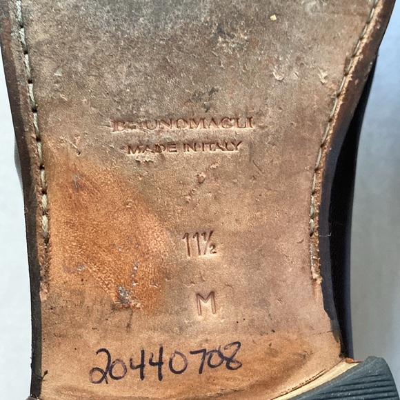 Bruno Magli PORRO Men's Brown Leather Slip On Loafers Size 11.5. Made in Italy - Picture 8 of 10